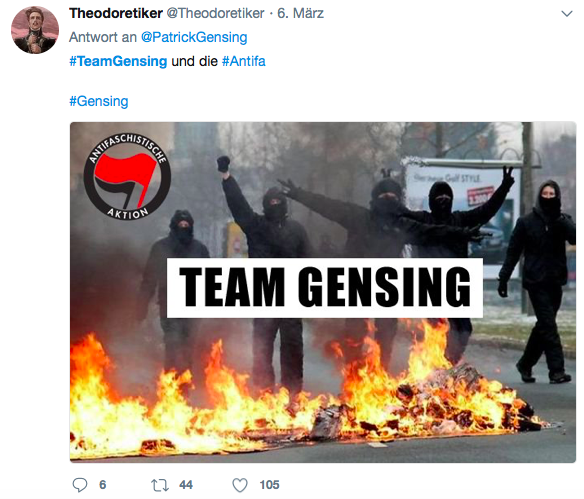 Internet lacht über #TeamGensing - Screenshot Twitter